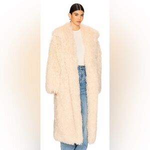 NANUSHKA Kilah Women's Cream Faux Fur Coat